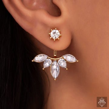 EYRA Earrings Anti-Tarnish Solitaire Designer Drop Studs