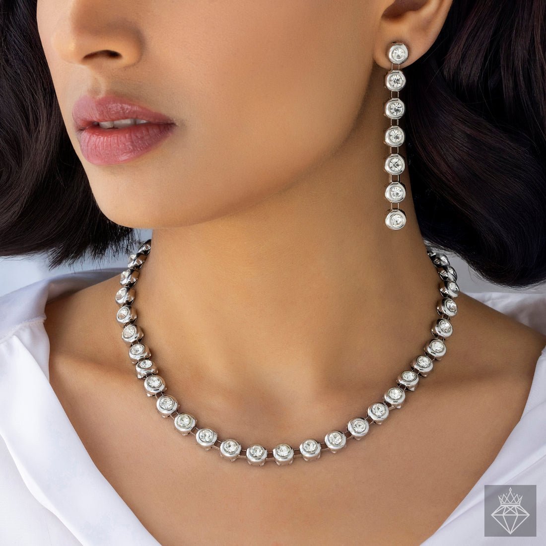 EYRA Necklace Anti-Tarnish AD Set With Earrings