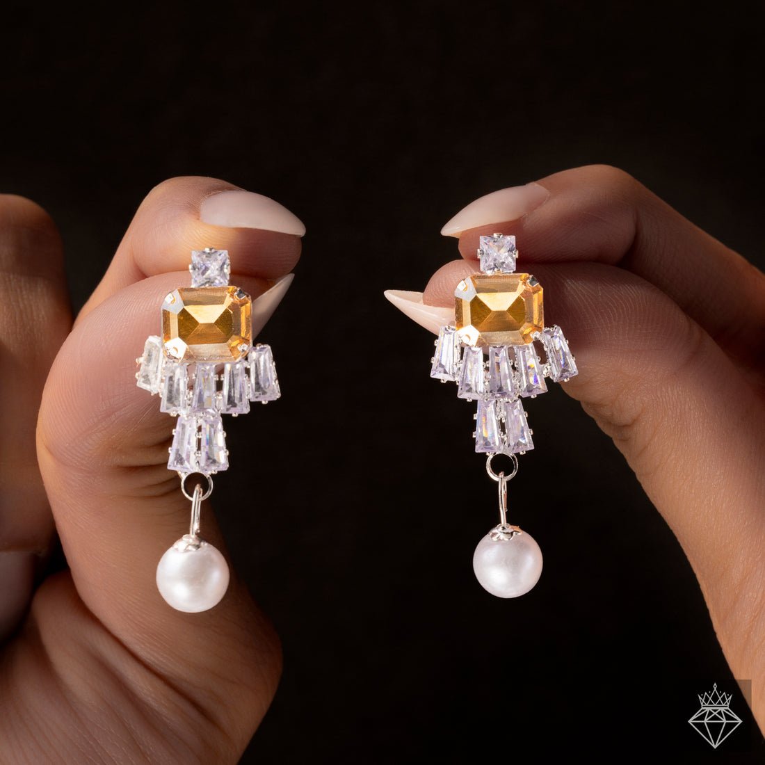 EYRA Earrings Anti-Tarnish Mini Crystal Danglers