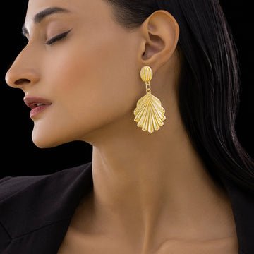 EYRA Earrings Anti-Tarnish Palm Leaf Danglers