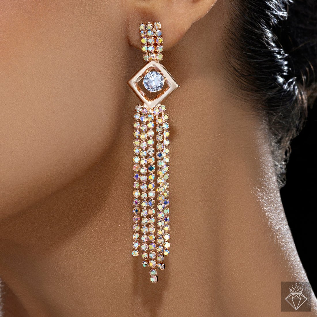 EYRA Earrings  Anti-Tarnish Crystal Danglers