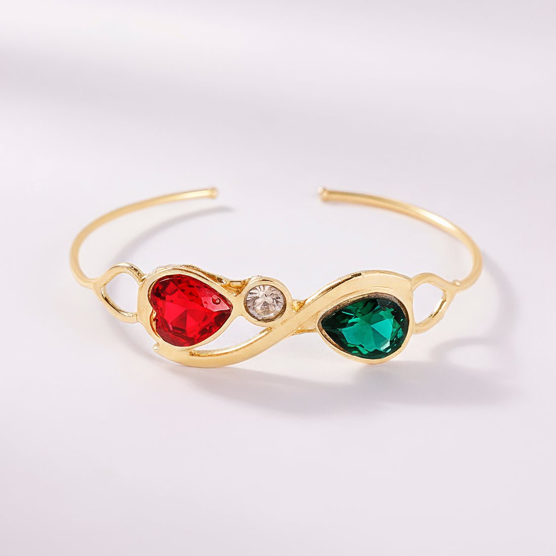 EYRA Bracelet Anti-Tarnish Infinity Heart & Tear Drop Crystal (Adjustable Size)