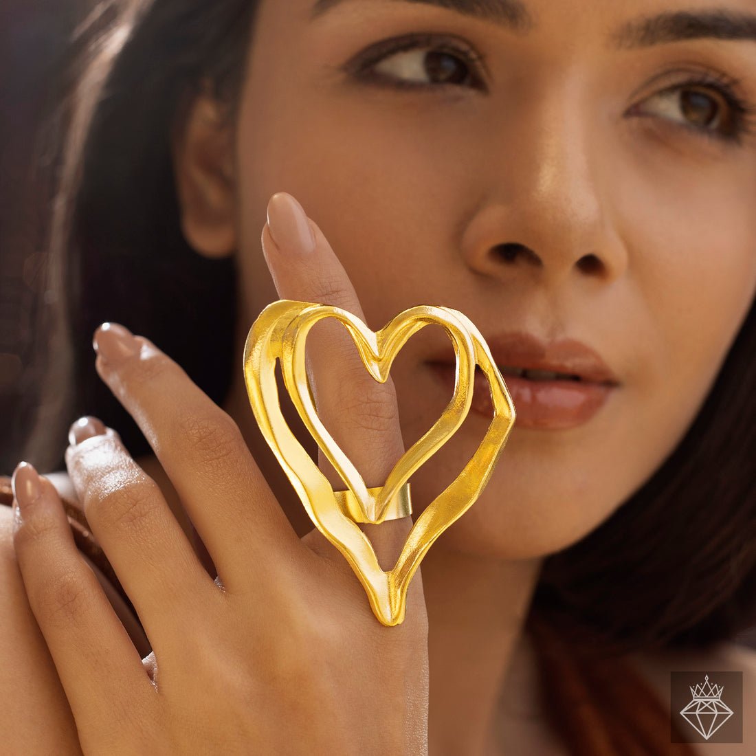 EYRA Ring Anti-Tarnish Heart (Adjustable Size)