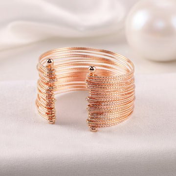 EYRA Bracelet Anti-Tarnish Rose Gold Multilayer Bangle (Adjustable Size)