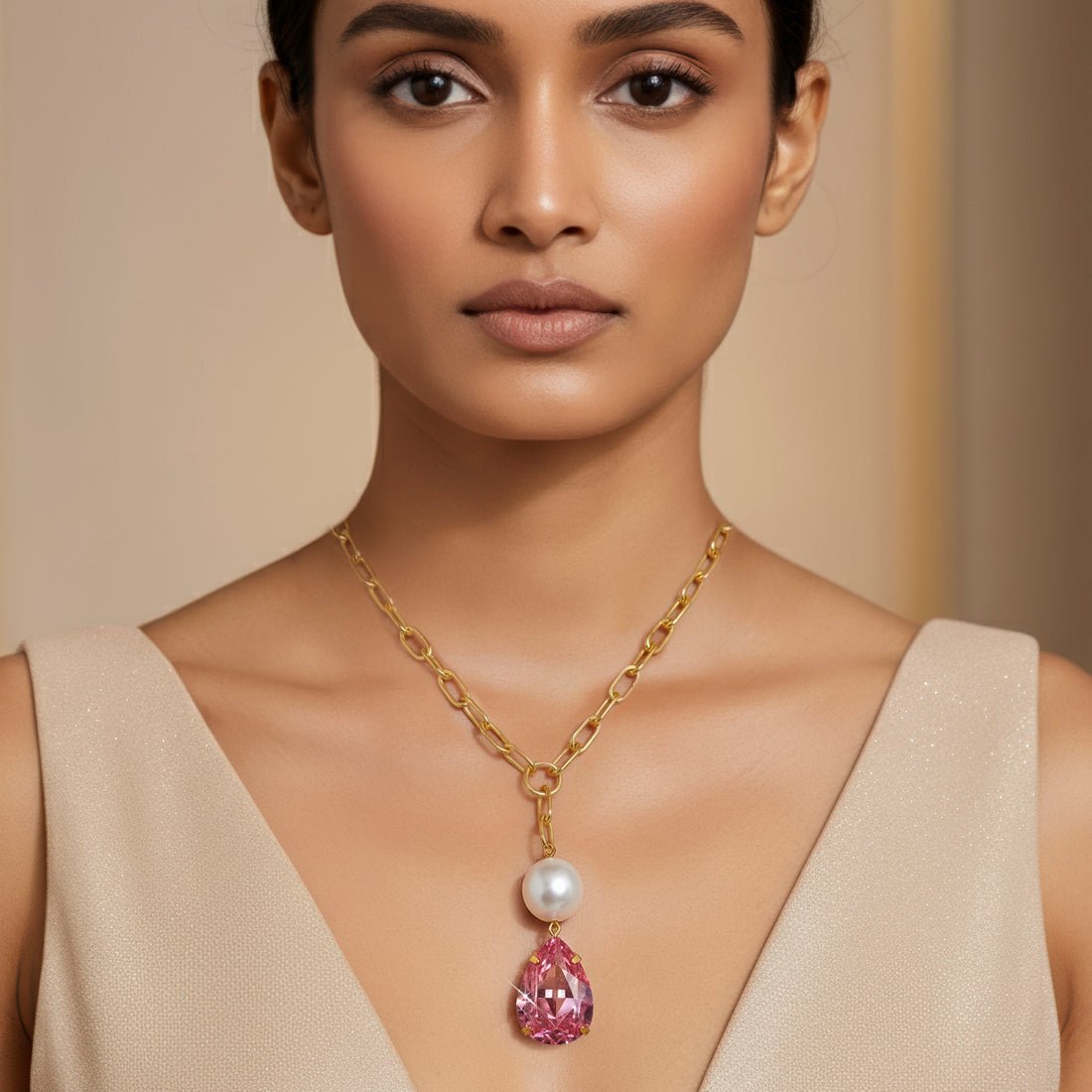 EYRA Necklace Anti-Tarnish Crystal Pendant