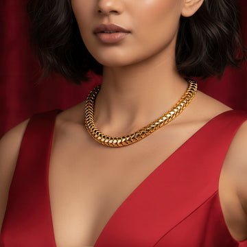 EYRA Necklace Anti-Tarnish Golden Snake Chain