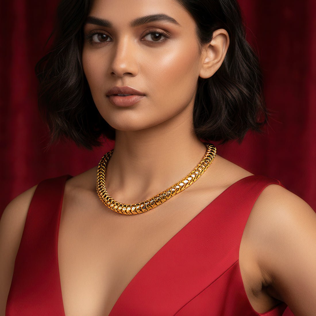 EYRA Necklace Anti-Tarnish Golden Snake Chain