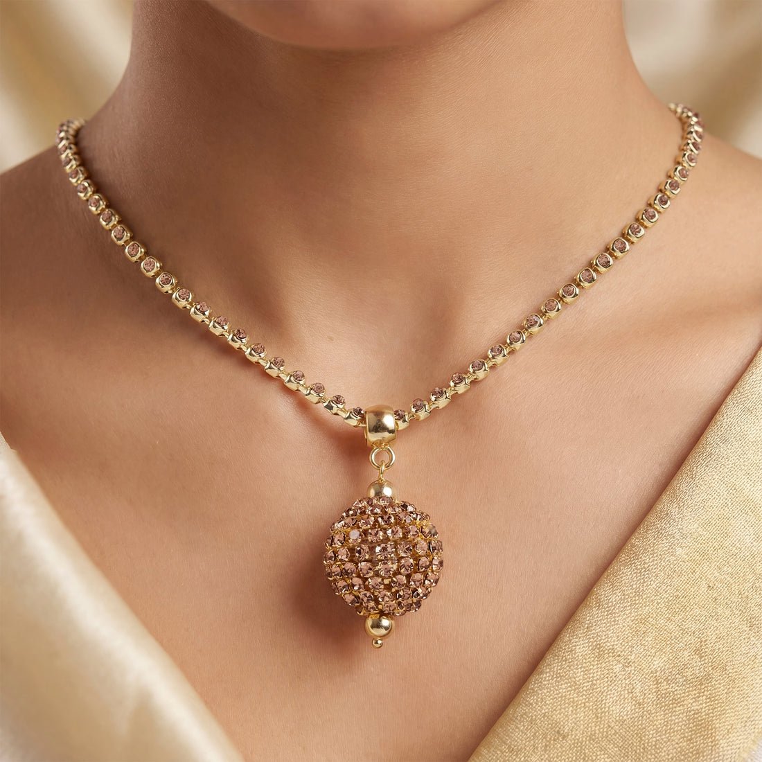 EYRA Necklace Anti-Tarnish Pendant Set With Earrings