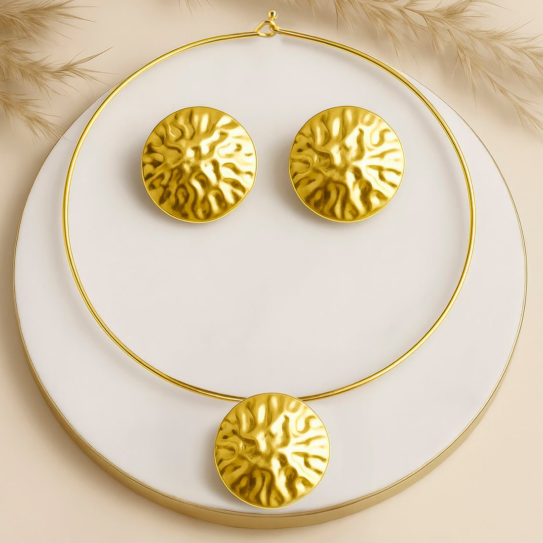 EYRA Necklace Anti-Tarnish Gold Plated Set With Earrings