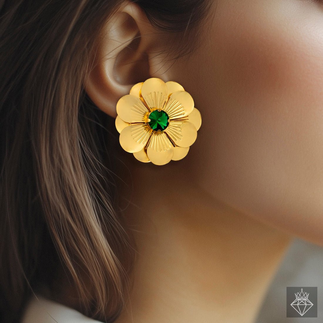 EYRA Earrings Anti-Tarnish Daffodil Studs