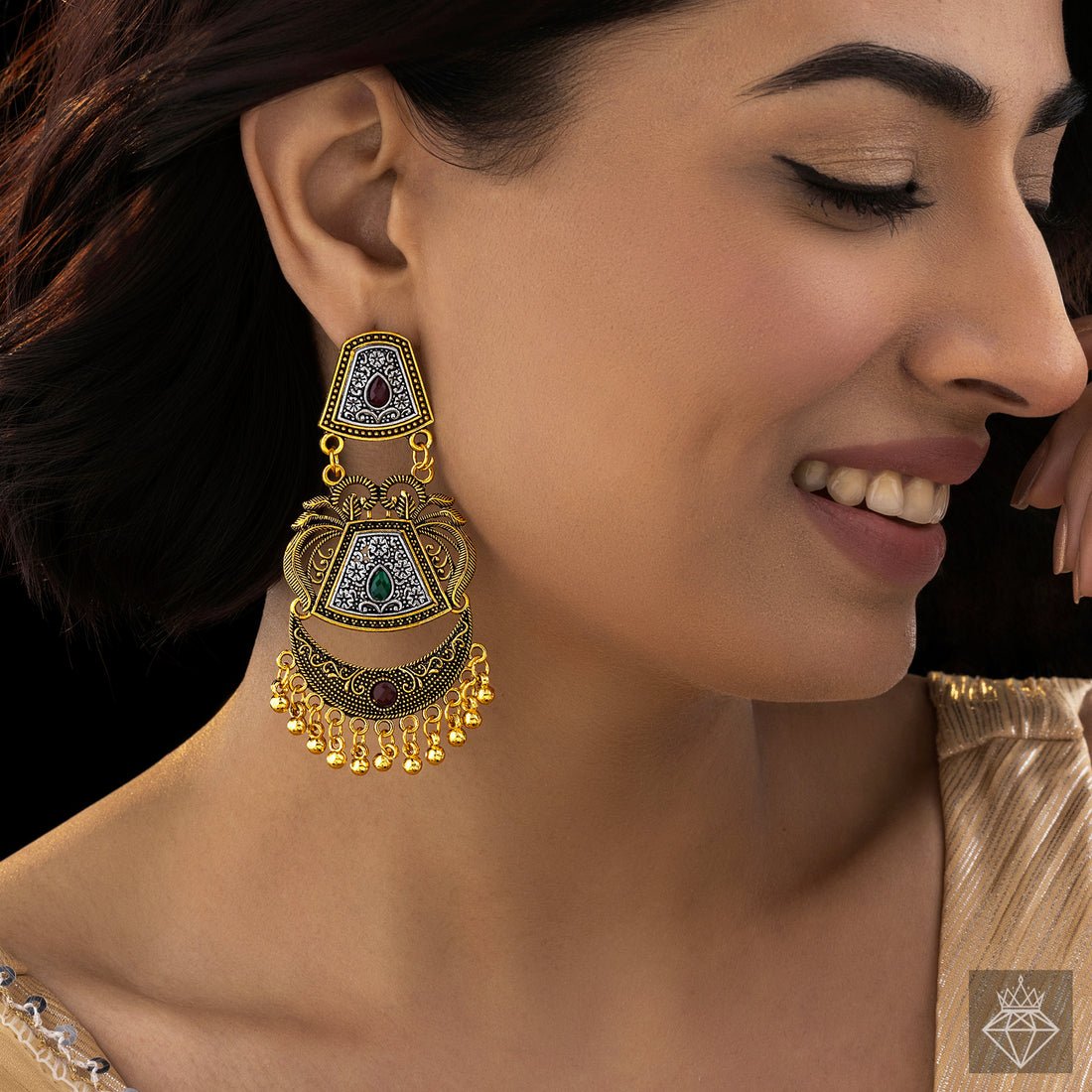 EYRA Earrings Anti-Tarnish Chandbali Danglers