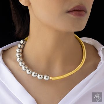 EYRA Necklace Anti-Tarnish Spring & Balls Hasli