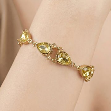 EYRA Bracelet Anti-Tarnish Waterdrop Crystal Flexible Chain