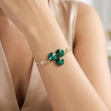 EYRA Bracelet Anti-Tarnish Club-Shaped Crystal Chain