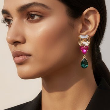 EYRA Earrings Anti-Tarnish Tri-Shape Danglers