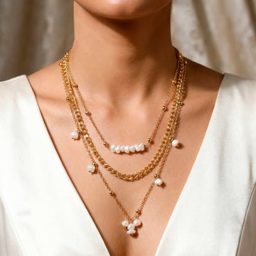 EYRA Necklace Anti-Tarnish Multi Layer High Fashion